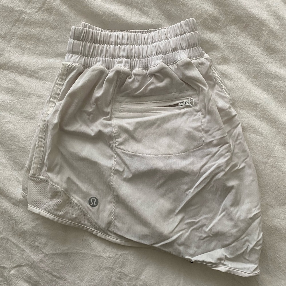 White lululemon Running Shorts